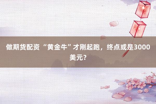 做期货配资 “黄金牛”才刚起跑，终点或是3000美元？