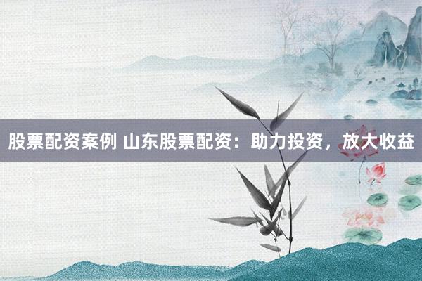 股票配资案例 山东股票配资：助力投资，放大收益