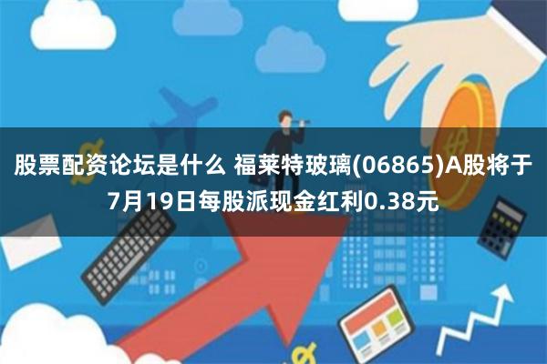 股票配资论坛是什么 福莱特玻璃(06865)A股将于7月19日每股派现金红利0.38元