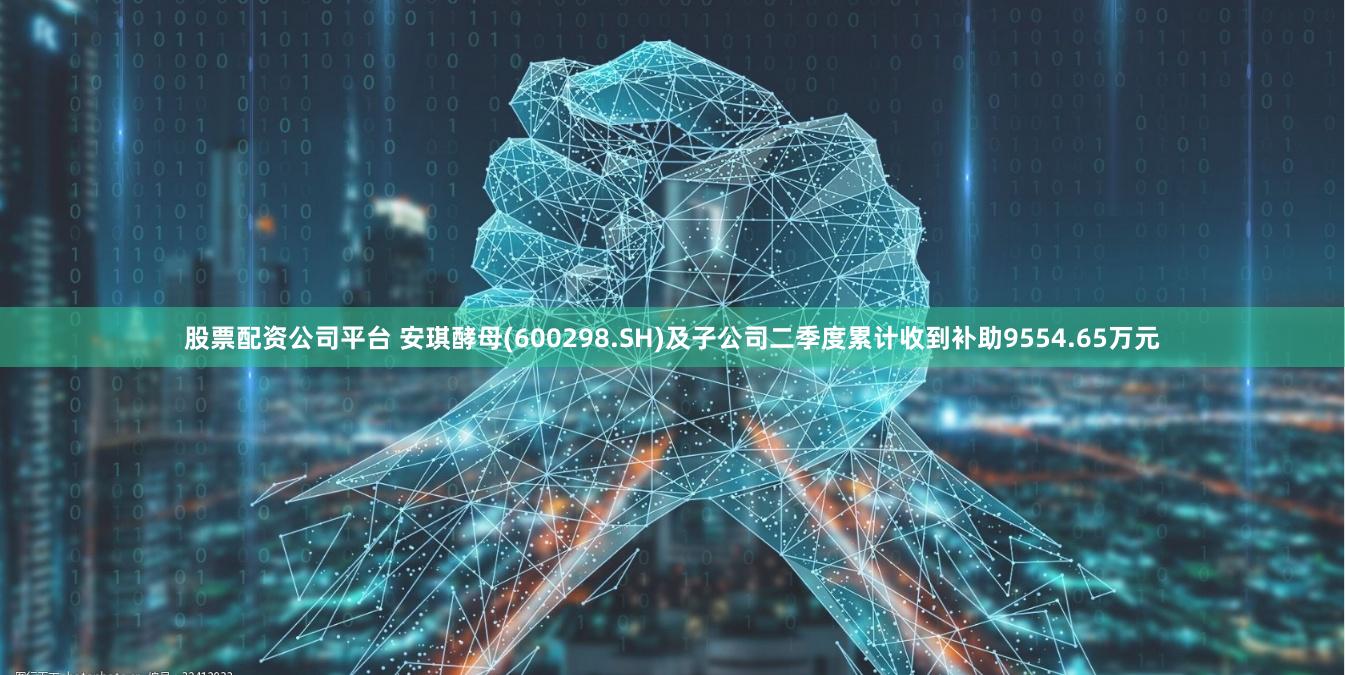 股票配资公司平台 安琪酵母(600298.SH)及子公司二季度累计收到补助9554.65万元